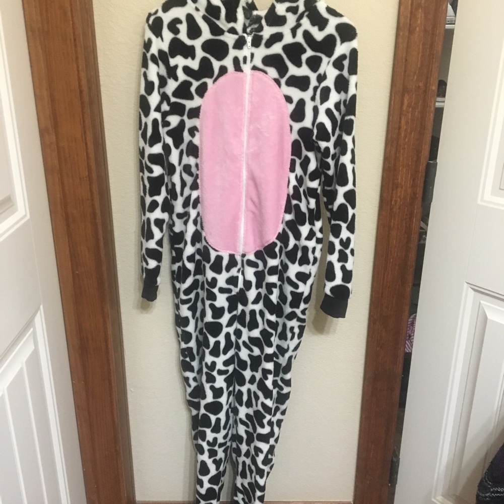 Super soft cow onesie with hood